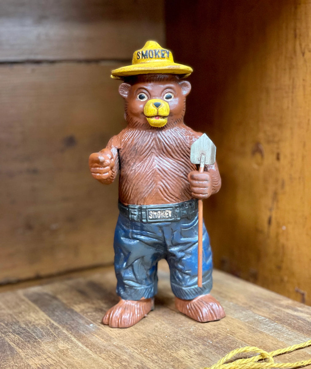 ヴィンテージ品‼️70s Smokey Bear/スモーキーベア貯金箱 アメリカン レトロ コインバンク 鋳鉄 キャストアイアン スモーキー