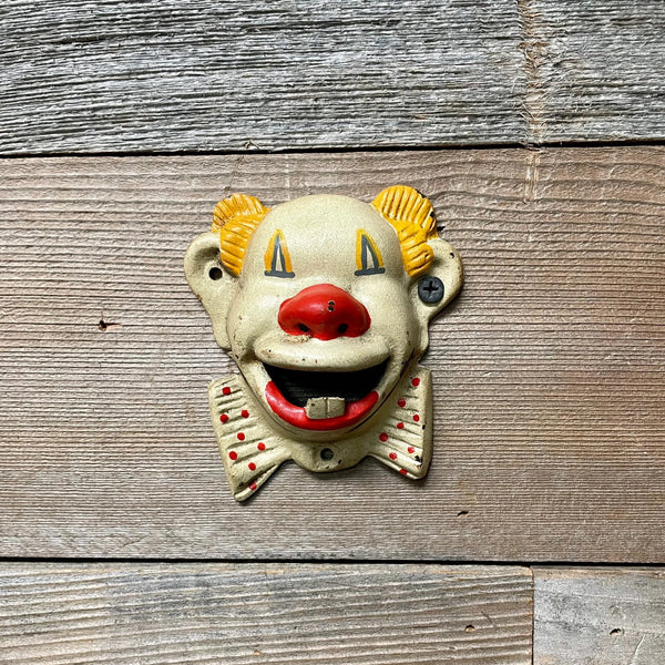 Circus Clown Cast Iron Wall Mount Bottle Opener