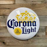 Corona Lite logo Official Cervesa Round Domed Shaped Metal Sign