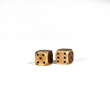 Antiqued Brass Dice (Pair)