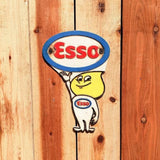 ESSO "Happy" Oil Drop Man Cast Iron Plaque
