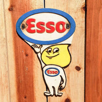ESSO "Happy" Oil Drop Man Cast Iron Plaque