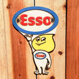ESSO "Happy" Oil Drop Man Cast Iron Plaque