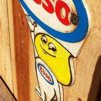 ESSO "Happy" Oil Drop Man Cast Iron Plaque