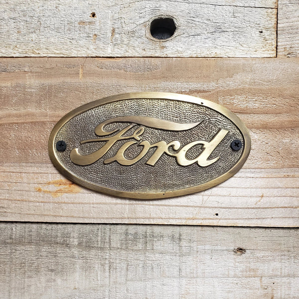 Ford Oval Brass Plaque