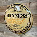Guinness Beer Logo Round Domed Shaped Metal Sign Wall Decor