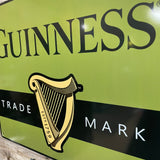 Guinness Logo Olive Green Beer Advertising Metal Sign
