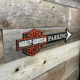 Harley Davidson Parking Arrow Cast Iron Plaque