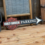 Harley Davidson Parking Arrow Cast Iron Plaque