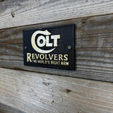 Colt Revolvers Cast Iron Wall Plaque – Antique Finish