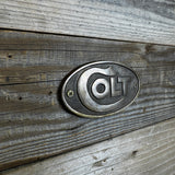 Colt Brass Oval Wall Plaque – Vintage Style