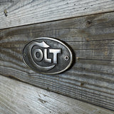 Colt Brass Oval Wall Plaque – Vintage Style