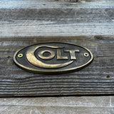 Colt Brass Oval Wall Plaque – Vintage Style