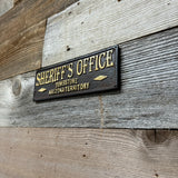 Sheriff’s Office Tombstone Arizona Territory Cast Iron Wall Plaque