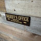 Sheriff’s Office Tombstone Arizona Territory Cast Iron Wall Plaque