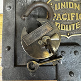 Antique-Style Rustic Solid Brass Alcatraz San Francisco Prison Padlock w/ Working Keys