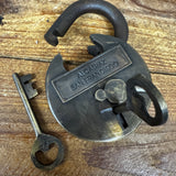 Antique-Style Rustic Solid Brass Alcatraz San Francisco Prison Padlock w/ Working Keys