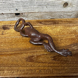 Frog Cast Iron Bottle Opener with Antiqued Finish