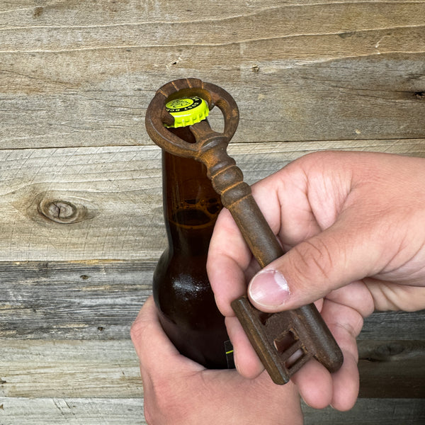 Jailhouse Cast Iron Key Bottle Opener Natural Rust Antiqued Finish