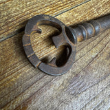 Jailhouse Cast Iron Key Bottle Opener Natural Rust Antiqued Finish