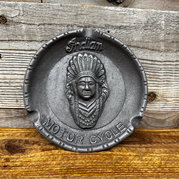 Indian Motorcycle Cast Aluminum Ashtray – Vintage-Inspired Collectible