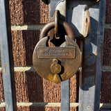 Antique-Style Rustic Solid Brass Alcatraz San Francisco Prison Padlock w/ Working Keys
