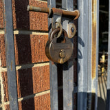 Antique-Style Rustic Solid Brass Alcatraz San Francisco Prison Padlock w/ Working Keys