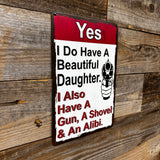 Humorous NO TRESPASSING 11x5" Metal Sign Vintage Looking Bar, Mancave Wall decor