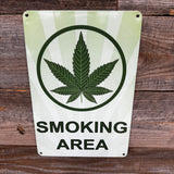 Cannabis Smoking Area Metal Sign