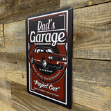 Dad’s Garage Metal Sign – Where Horsepower Meets Home