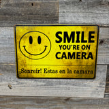 Smile, You’re On Camera Metal Sign