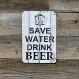 Save Water, Drink Beer – Vintage Style Metal Bar Sign