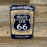 Route 66 Metal Sign – Vintage Americana Wall Decor