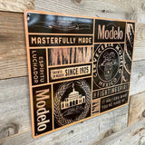 Modelo Collage Beer Advertising Metal Sign