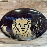 Modelo 1925 Lion Logo Round Domed Shaped Metal Sign