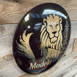 Modelo 1925 Lion Logo Round Domed Shaped Metal Sign