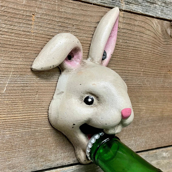 Rabbit Cast Iron Wall Mount Bottle Opener