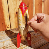 Space Rocket Cast Iron Coin Bank