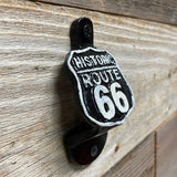 Route 66 Cast Iron Wall Mount Bottle Opener