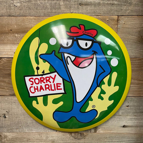 Sorry Charlie Star Kist Tuna Advertisement Logo Round Domed Shaped Metal Sign Wall Decor