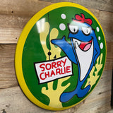 Sorry Charlie Star Kist Tuna Advertisement Logo Round Domed Shaped Metal Sign Wall Decor