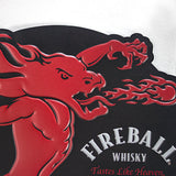 Fireball Whiskey Embossed Metal Sign 16"