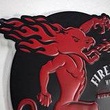 Fireball Whiskey Embossed Metal Sign 16"