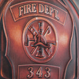 Firefighter First in, Last Out Embossed Metal Sign