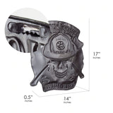 Firefighter First in, Last Out Embossed Metal Sign