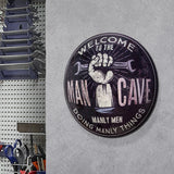 Man Cave Dome Metal Sign (15")