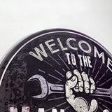 Man Cave Dome Metal Sign (15")