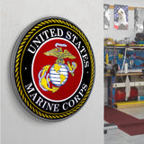 United States Marine Corps Emblem Dome Metal Sign (15")