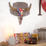 Patriotic to the Bone Embossed Metal Sign