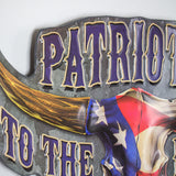 Patriotic to the Bone Embossed Metal Sign